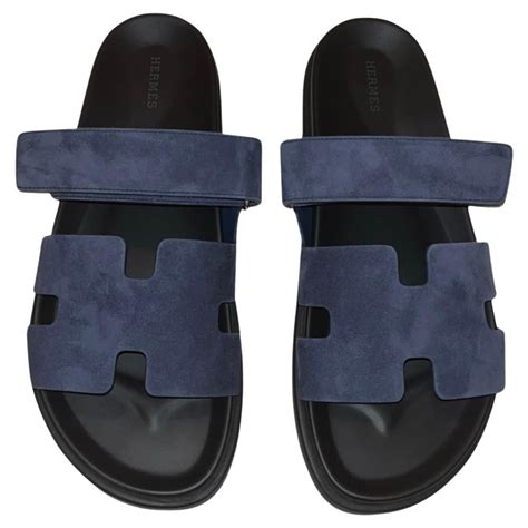 blue oasis hermes paris tan soles sandals|Hermes chypre sandals.